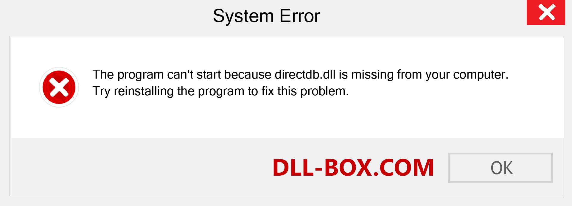 directdb.dll file is missing?. Download for Windows 7, 8, 10 - Fix  directdb dll Missing Error on Windows, photos, images